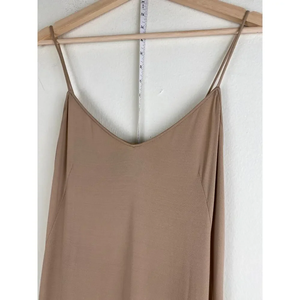 Akris Stretch Knit Midi Slip Dress Beige Size 8 - Picture 5 of 13